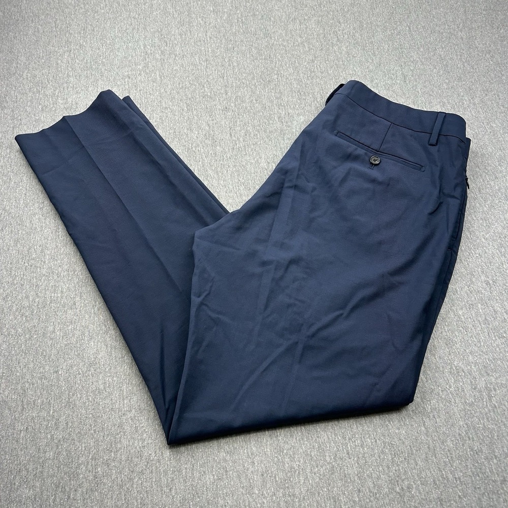 Bonobos Italian Marzotto‎ Wool Dress Pants Athletic Fit Men's 35x33 Blue